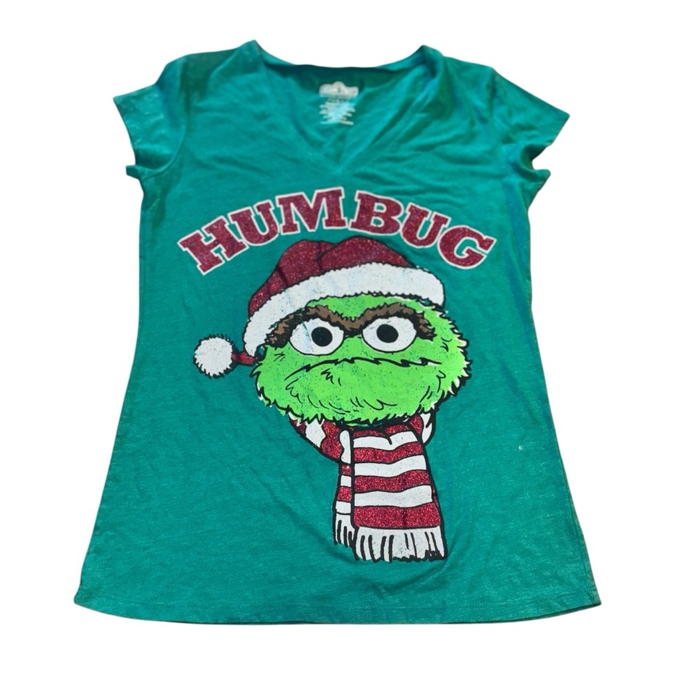 Sesame Street Christmas Shirt Oscar The Grouch Size Large
